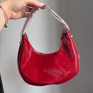 Elegant Red Patent Leather Women's Bag